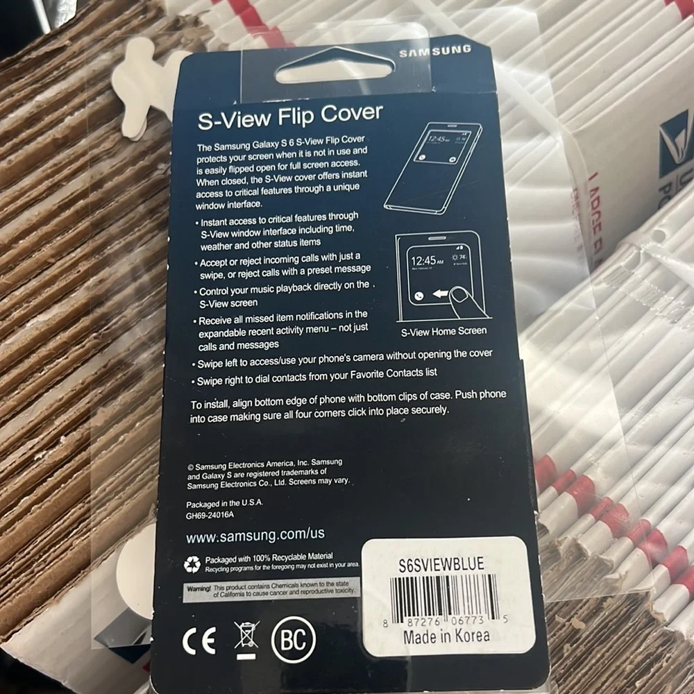 SAMSUNG Galaxy S6 S-View Flip Cover brand new in box